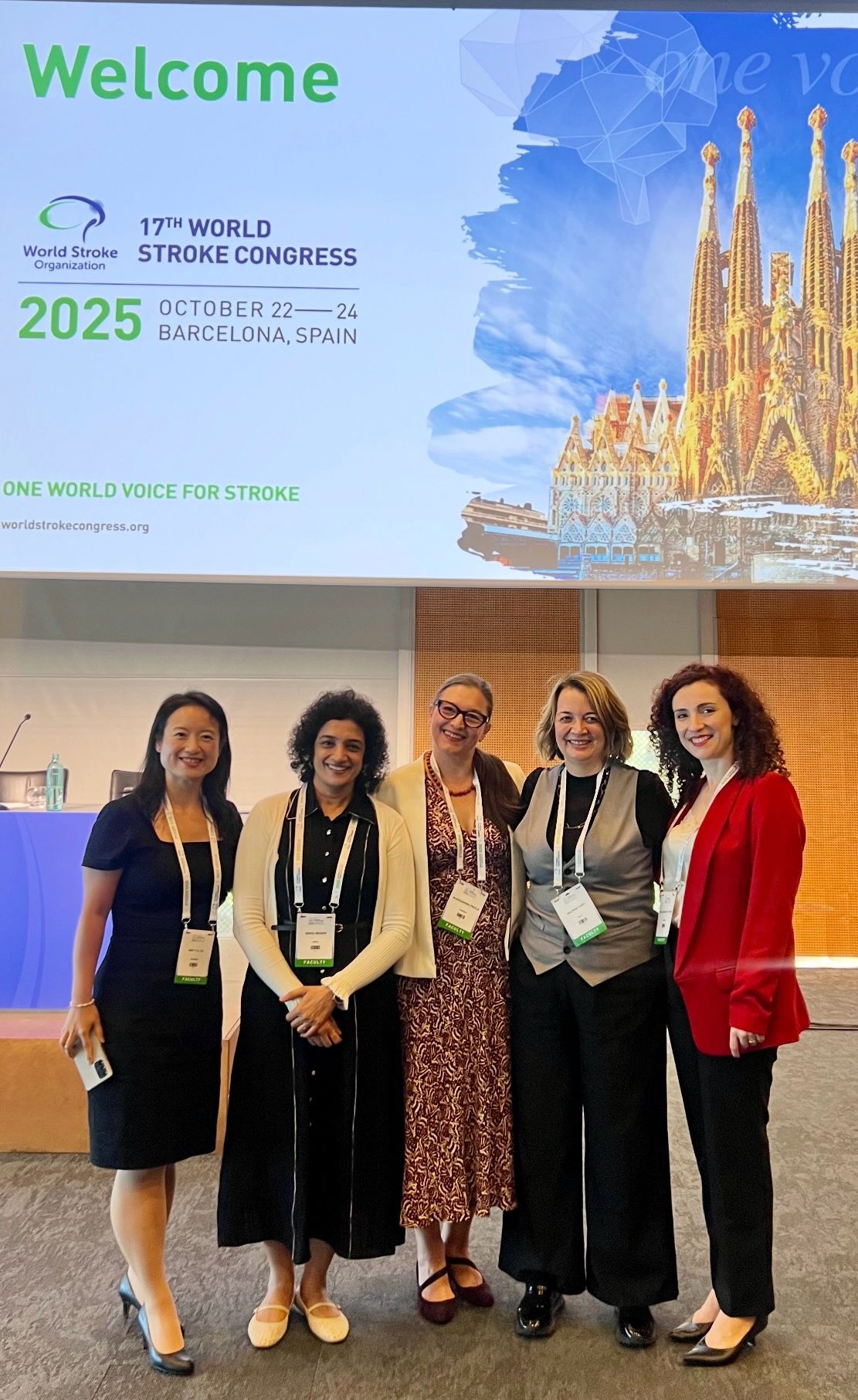 Power Team — Drs.Yu, Bindu, Pikula, Caso, DeSouza at the World Stroke Congress in Barcelona 2025